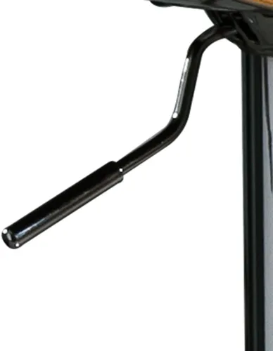Vista 8 de AC Pacific ACBS34 Taburete giratorio de piel sintética ajustable para isla de cocina con marco curvado y elegante base cromada, sillas de mostrador