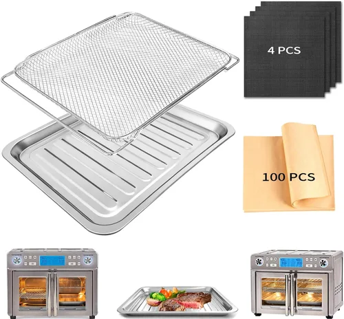 Vista 10 de Piezas de repuesto para freidora de aire Emeril Lagasse Everyday 360, accesorios de freidora de aire de acero inoxidable antiadherente de grado