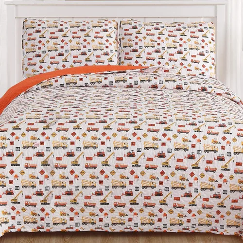 Vista 6 de Sweet Home Collection Juego de edredón de 3 piezas para niños, divertido, colorido y cómodo, para niños y niñas, ropa de cama suave hipoalergénica