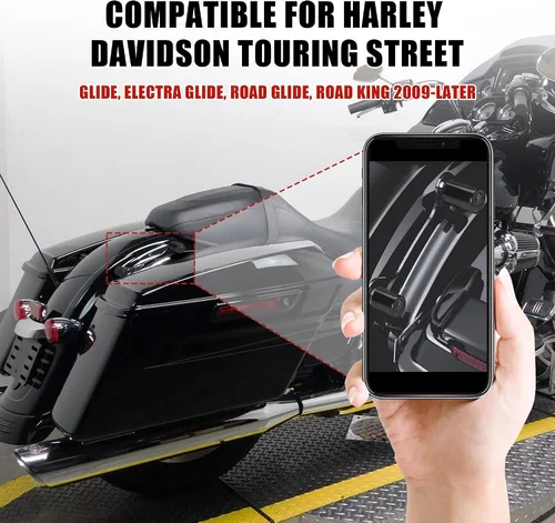 Vista 6 de Kit de cubiertas de hardware de acoplamiento desmontables compatible con Harley Touring Street Glide, Electra Glide, Road Glide, Road King 2009-2025