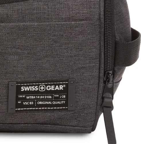 Vista 9 de SWISSGEAR - Neceser colgante para hombre y mujer, kit de viaje para baño, gimnasio y ducha, color gris jaspeado