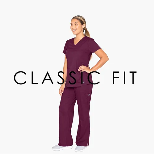 Vista 3 de Uniforme quirúrgico con cuello en V dos bolsillos para mujer Greys Anatomy