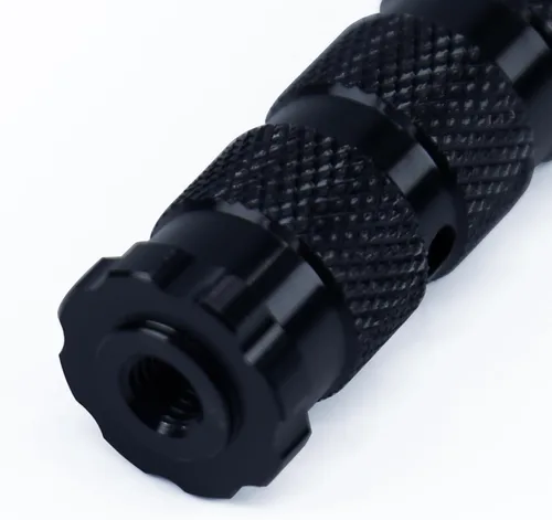 Vista 6 de PROCNC Pedales universales antideslizantes de 8 mm para motocicleta con pernos de instalación para Aprilla Honda Kawasaki Ducati Suzuki Yamaha Negro