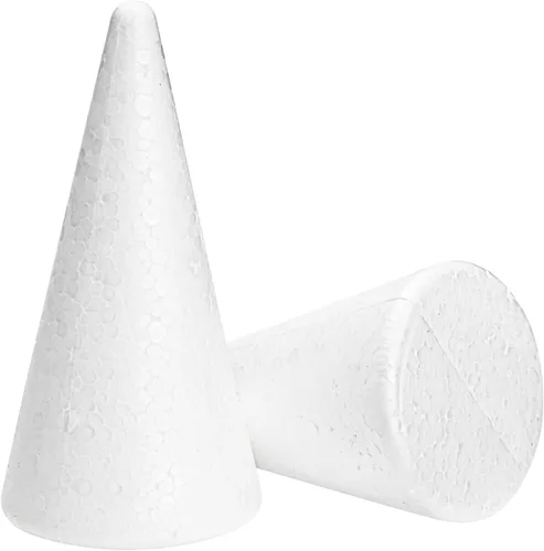 Vista 8 de Bright Creations Conos de espuma para manualidades, 2 x 4 pulgadas, color blanco, paquete de 24, formas de cono para proyectos de gnomos