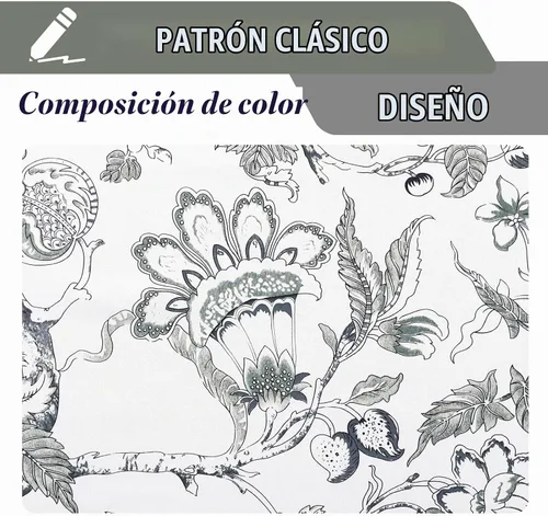Vista 4 de H.VERSAILTEX Cortinas opacas de 63 pulgadas de largo, juego de 2 paneles de cortinas con estampado floral para sala de estar, cortinas de ventana