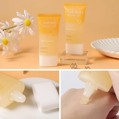 Vista 9 de Gel exfoliante de manzanilla de limpieza profunda de poros encogimiento de poros exfoliación suave apretar, hidratar, hidratar, reparar, suavizar