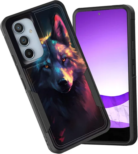 Vista 60 de Funda protectora para Galaxy A13 5G, doble capa híbrida resistente a prueba de golpes, policarbonato duro, silicona suave, TPU, funda protectora