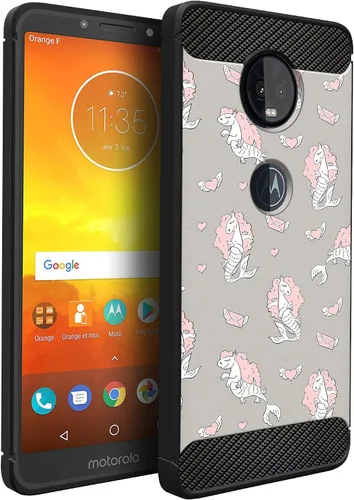 Vista 14 de CasesOnDeck - Funda compatible con Motorola Moto Z4 / Moto Z4 Play, funda de diseño de Moto Z4 Play, delgada, flexible, elegante, protección contra