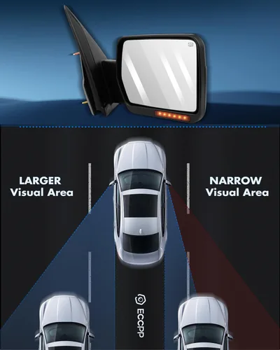 Vista 6 de ECCPP L+R Power - Espejos de remolque con calefacción, luces de señal de charco para Ford F150 2007-2014