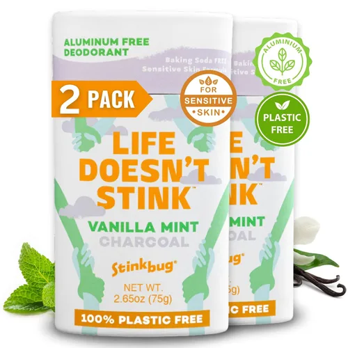Vista 8 de Stinkbug Naturals - Desodorante orgánico sin aluminio con aceite de coco y aceites esenciales, sin parabenos, desodorante para piel sensible, 2.1