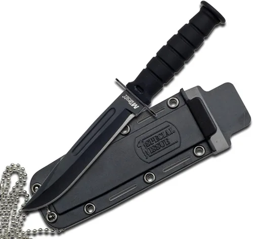 Vista 3 de Cuchillo táctico de cuello, con cuchilla fija, Serie MT-632. 6 pulgadas en total. De Mtech USA