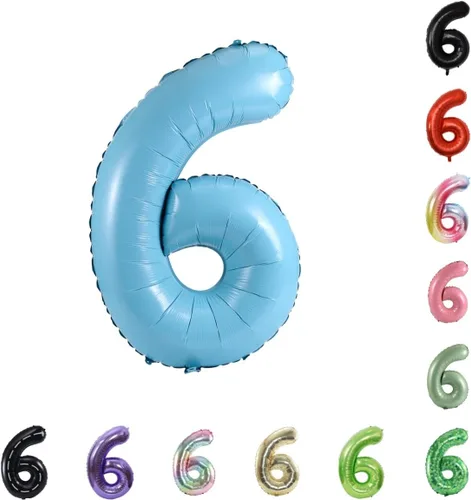 Vista 9 de Globo grande de helio con números 0-9 de 40 pulgadas para cumpleaños, bodas y fiestas (rojo, 9)