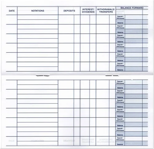 Vista 2 de Registro de Registros de Transacciones de Ahorro (5 Registros)