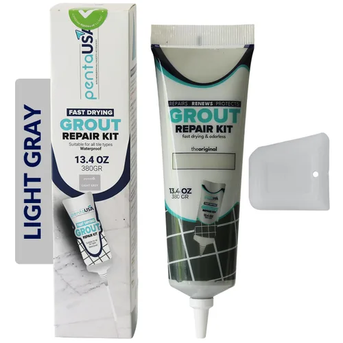 Vista 18 de PentaUSA Kit de reparación de lechada para azulejos, lechada lijada acrílica premezclada, relleno de lechada resistente al agua para baño, ducha