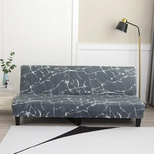 Vista 21 de ele ELEOPTION Funda de Sofá Cama sin Brazos Triangular Gris Funda Deslizable Elástica Fundas de Sofá Plegable Fundas de Sofá Fundas de Futón