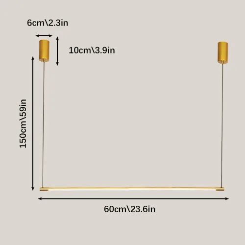 Vista 7 de Lámpara colgante lineal LED, moderna, ajustable, altura de suspensión, decoración interior, accesorio de iluminación de 3 modos de temperatura