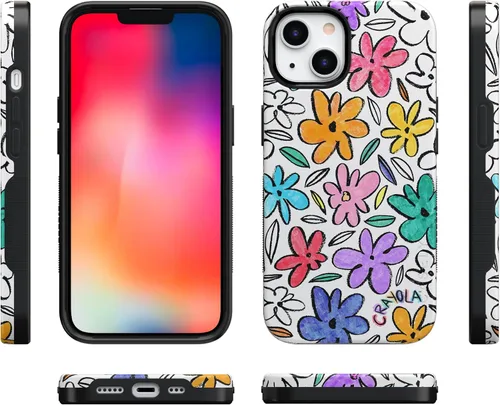 Vista 4 de Casely Funda para iPhone 14 Crayola Outside The Lines Marcador Crayola Compatible con MagSafe Diseño protector audaz
