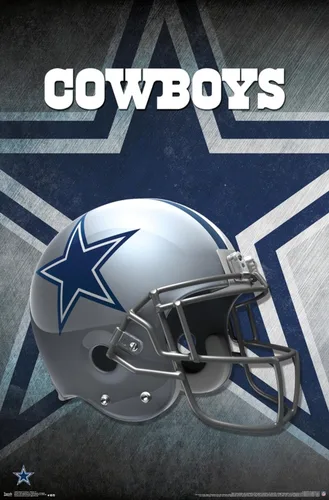 Vista 17 de Trends International NFL Dallas Cowboys - Póster de pared con casco 16, 14.725 x 22.375 pulgadas, versión enmarcada de madera de granero Versión