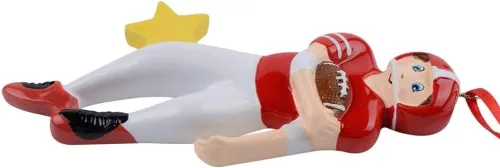 Vista 3 de Adorno de fútbol personalizado para niño – Adorno de Navidad de fútbol – Decoración de fútbol personalizada para jugador de fútbol masculino