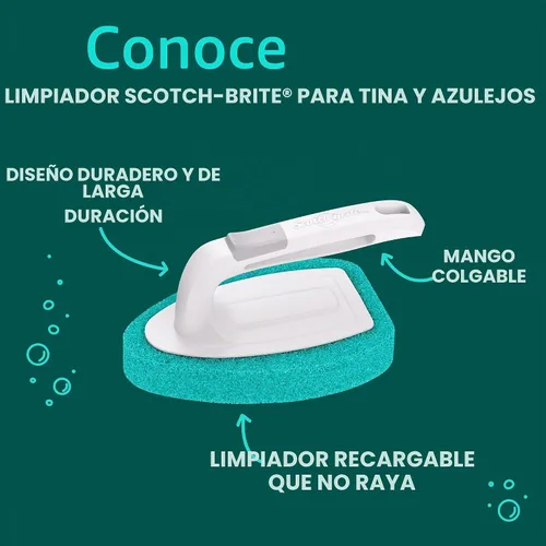 Vista 2 de Scotch-Brite Limpiador antiarañazos para bañera y azulejos, paquete de 6