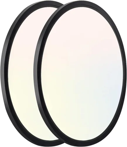 Vista 11 de hykolity Paquete de 2 Luces de Panel Plano Redondo LED de 9 Pulgadas con CCT Seleccionable, 18W 1800LM 3000K/4000K/5000K, Lámpara de Techo