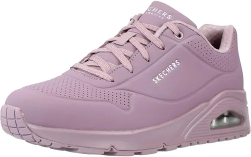 Vista 36 de Skechers Tenis UNO Stand on Air para mujer Tenis casuales, plantilla de espuma viscoelástica refrigerada por aire, amortiguación visible de Rojo