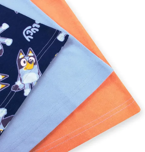 Vista 15 de Bluey Paquete de 3 camisetas para niños para verano, paquete de 3 camisetas de algodón para niños