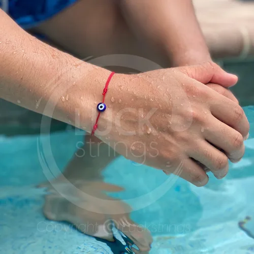 Vista 21 de Lucky Evil Eye Bracelet, Choker & Anklet – Red and Black String Protection Talisman Minimalist Mal de Ojo Jewelry for Good Luck