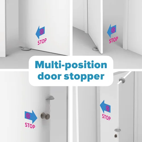 Vista 2 de Neobay Topes de puerta y protector de pellizco de puerta 2 funciones en 1, diseño resistente y fácil de almacenar, topes de puerta multifunción