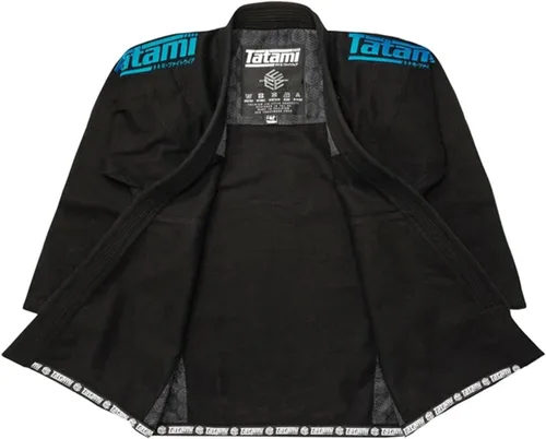 Vista 4 de Tatami Fightwear Estilo Black Label Jiu Jitsu Gi para hombre con chaqueta de tejido perla premium de 550 GSM, pantalones BJJ y bolsa