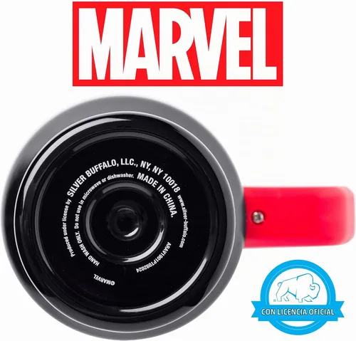 Vista 7 de Silver Buffalo Marvel Avengers - Vaso de acero inoxidable con pajilla, tapa de cubierta, tapa y asa con Iron Man, Capitán América, Blue Beetle