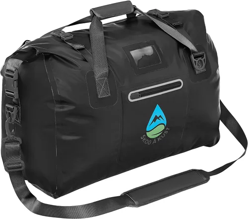 Vista 10 de Skog Å Kust Duffelsak - Bolsa de lona impermeable resistente para deportes, viajes y más, tamaños de 40, 60 y 90 litros, Negro, Deportivo/resistente