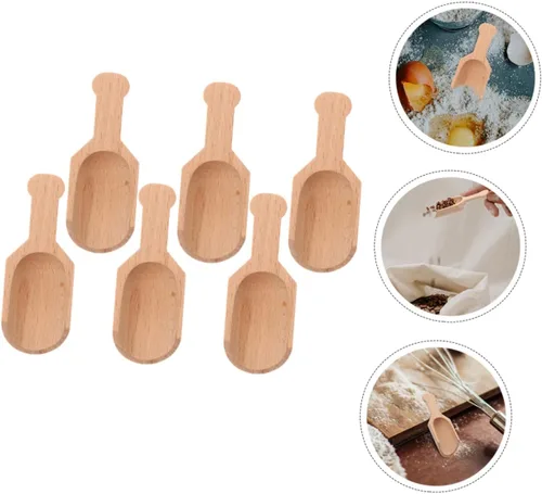 Vista 7 de KICHOUSE Cuchara de madera, 24 cucharas de té, cucharadita de té, cucharadita de café, cuchara de café de madera, mini cucharas de cocina, cucharas