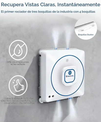 Vista 6 de Robot de limpieza de ventanas, limpiador automático de ventanas de 8000Pa con planificación inteligente de ruta, anticaídas de 15 etapas para vidrio