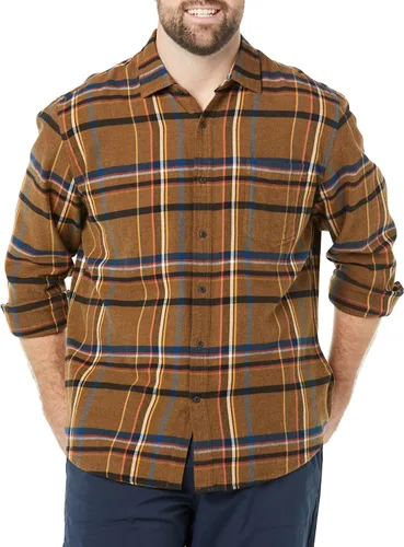 Vista 4 de Tienda Essentials Camisa de franela de manga larga para hombre (disponible en tallas grandes y altas)