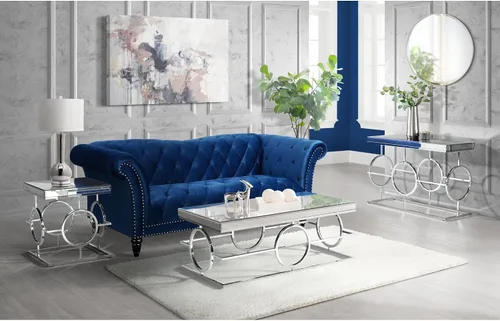Vista 2 de Picket House Furnishings Katie Mesa de centro rectangular con espejo