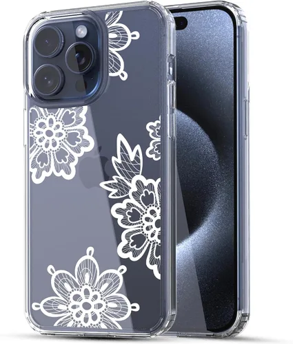 Vista 15 de RANZ Funda para iPhone 15, serie antiarañazos, a prueba de golpes, transparente de policarbonato duro + funda protectora de TPU para iPhone 15