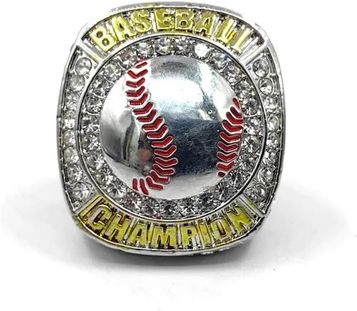 Vista 2 de Personalizar el premio de anillos de trofeo de campeonato de béisbol