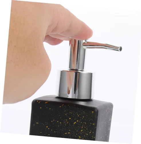Vista 4 de STOBAZA Botella dispensadora de loción Push-top Botella de llenado de líquido de 11.8 fl oz para gel de ducha Mini Bomba