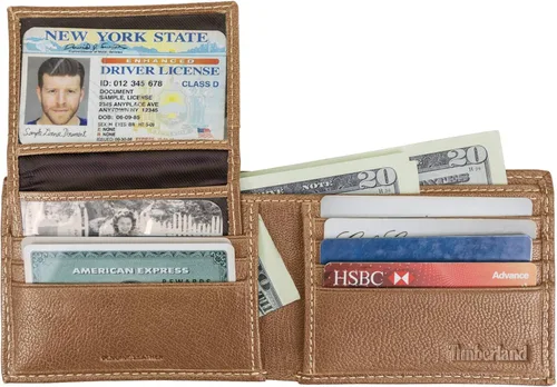 Vista 21 de Timberland Men's Leather Passcase Bifold Wallet Hybrid