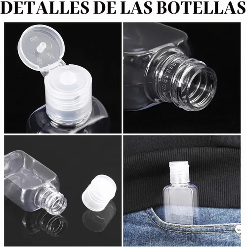 Vista 7 de Boao 30 botellas de viaje portátiles de 1 onza/1.0 fl oz, botella vacía de plástico transparente, recipientes reutilizables recargables para viajes