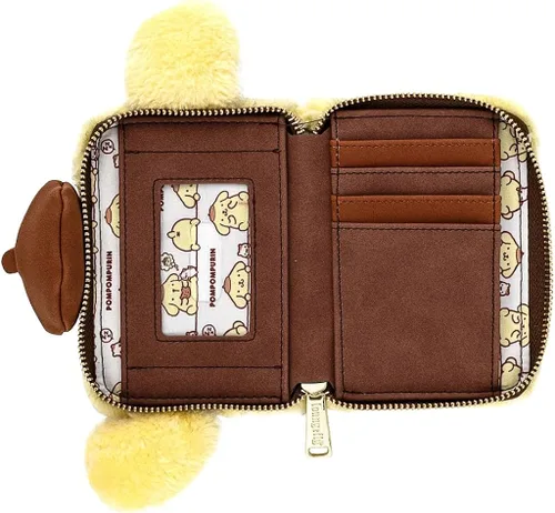 Vista 4 de Loungefly Sanrio Pompompurin - Cartera triple de felpa para cosplay Multi
