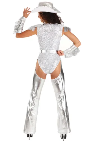 Vista 2 de Disfraz de Vaquera Espacial Sexy para Mujer Multicolor