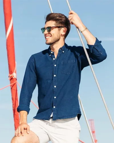 Vista 4 de Nautica Pulsera para hombre - Pulsera de cadena de eslabones Figaro