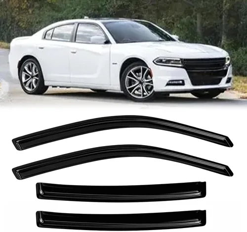 Vista 64 de Protectores de lluvia de ventana para Ford F150 SuperCab 2004-2014 2 piezas deflector de ventana para 09-14 F-150 con 2 puertas delanteras