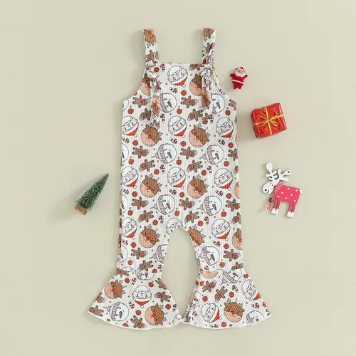 Vista 2 de YOKJZJD Traje de Halloween para bebé niña pequeña, traje de calabaza, fantasma, tirantes, overol, pantalones acampanados, ropa de otoño