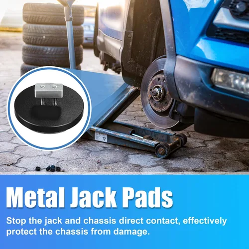Vista 3 de X AUTOHAUX 4 almohadillas de aluminio Jack Pucks para Chevrolet Corvette C5 C6 C7 C8 Z06 ZR1 1997-2021 Jack Lift Pad Jack Lift Pad Adaptador de Negro