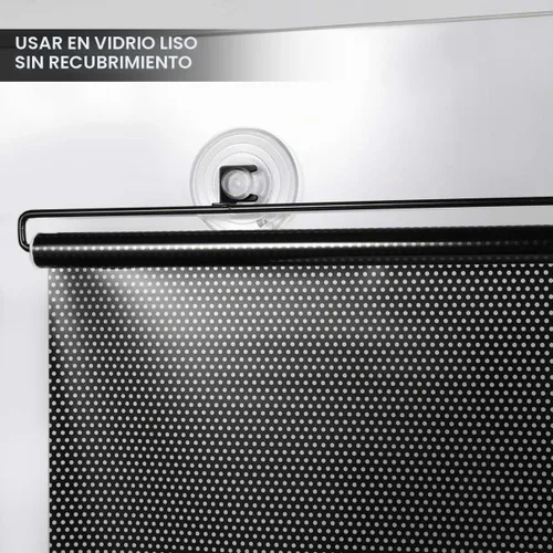 Vista 5 de 1 pieza persiana opaca con ventosas cubierta de ventana cortina temporal portátil de 49 x 20 pulgadas