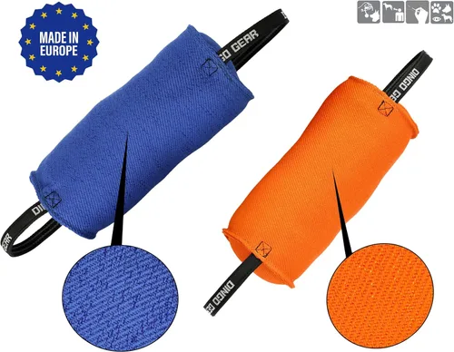 Vista 3 de Juguete de remolcador para perro fuerte, entrenamiento de mordida, IGP, diversión, lino francés, color azul caramelo Berta Dingo Gear S00097