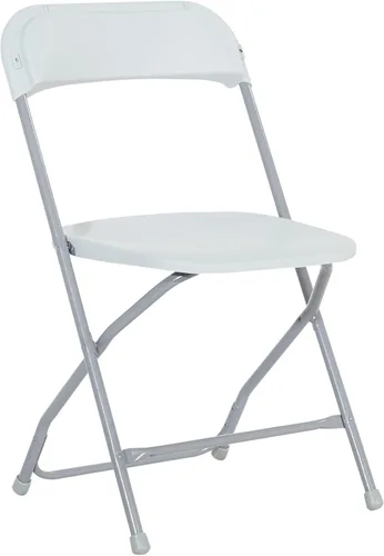 Vista 9 de Office Star - Juego de mesa y sillas cuadradas plegables de resina de 5 piezas, color gris claro